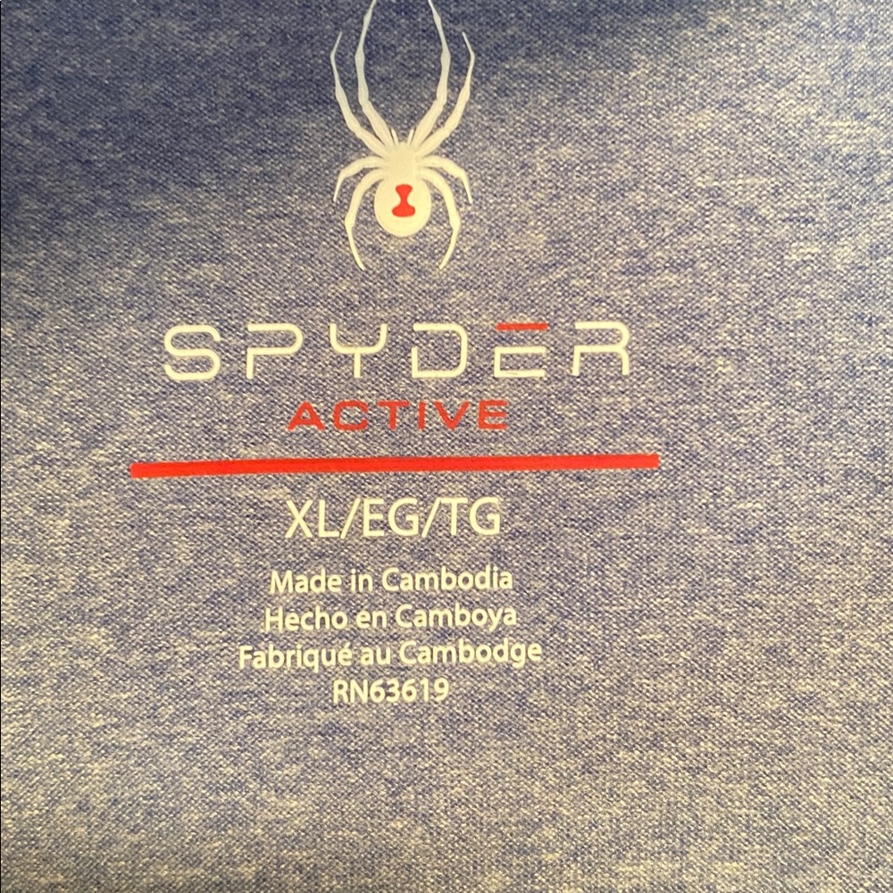 Spyder Active Heather Blue Long Sleeve Top…size XL - Picture 4 of 5